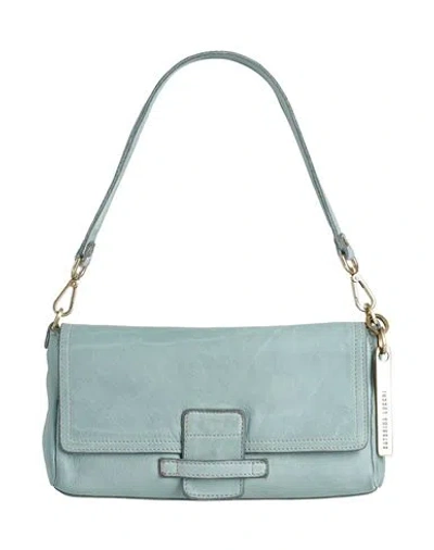 Caterina Lucchi Gold Woman Handbag Deep Teal Size - Calfskin In Blue