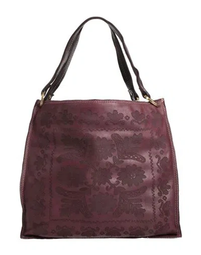 Caterina Lucchi Gold Woman Handbag Garnet Size - Calfskin In Red