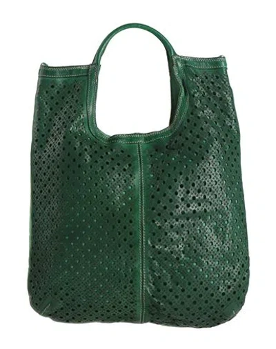 Caterina Lucchi Gold Woman Handbag Green Size - Calfskin, Cowhide