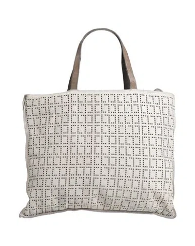 Caterina Lucchi Gold Woman Handbag Grey Size - Calfskin, Cowhide