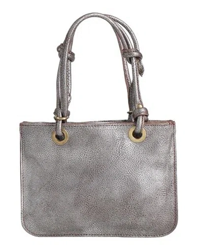 Caterina Lucchi Gold Woman Handbag Gunmetal Size - Cow Leather In Gray