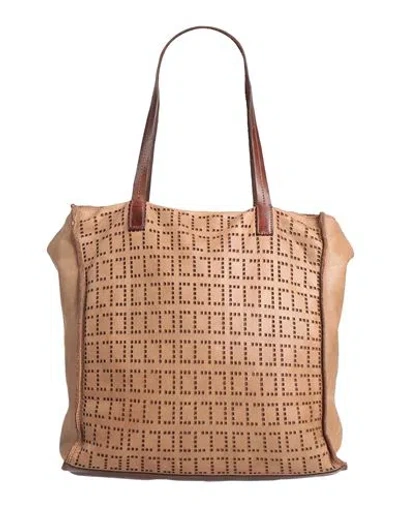 Caterina Lucchi Gold Woman Handbag Khaki Size - Calfskin, Cowhide