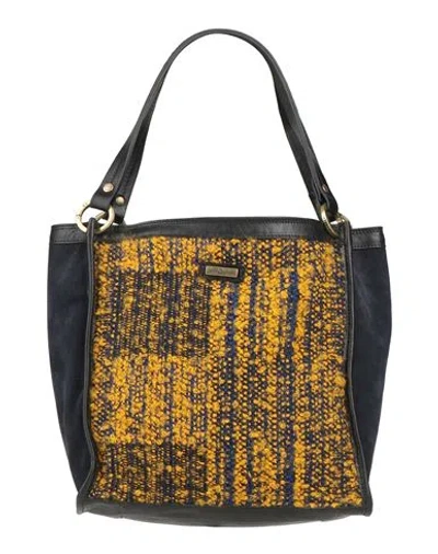 Caterina Lucchi Gold Woman Handbag Midnight Blue Size - Calfskin