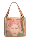 Caterina Lucchi Gold Woman Handbag Military Green Size - Calfskin, Cow Leather