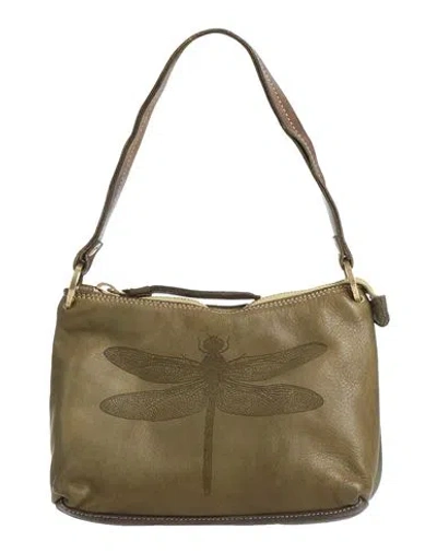Caterina Lucchi Gold Woman Handbag Military Green Size - Calfskin In Brown