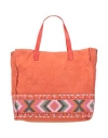 Caterina Lucchi Gold Woman Handbag Orange Size - Cotton, Calfskin