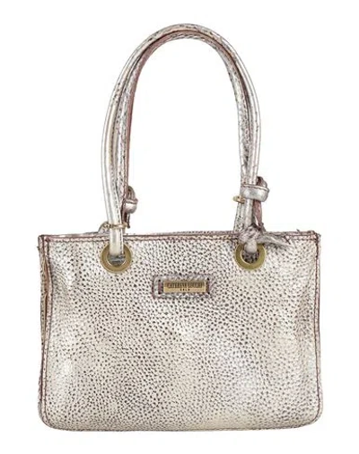 Caterina Lucchi Gold Woman Handbag Platinum Size - Cow Leather In Gray