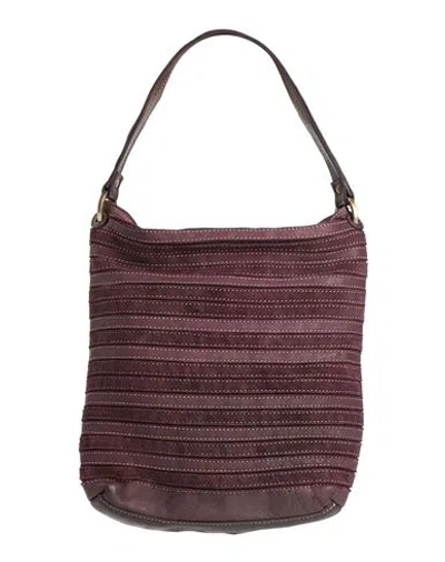 Caterina Lucchi Gold Woman Handbag Plum Size - Calfskin In Purple
