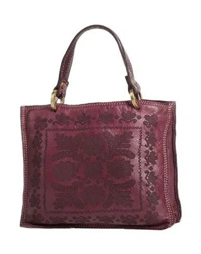 Caterina Lucchi Gold Woman Handbag Plum Size - Calfskin In Burgundy