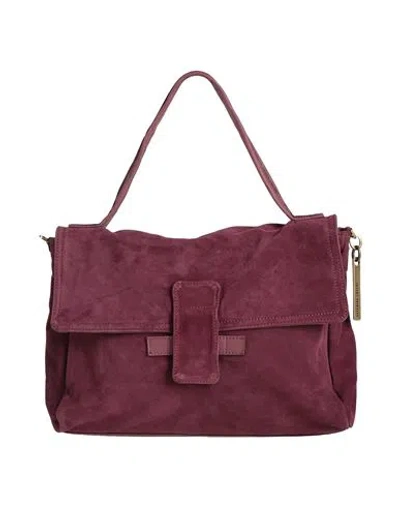 Caterina Lucchi Gold Woman Handbag Plum Size - Calfskin In Purple