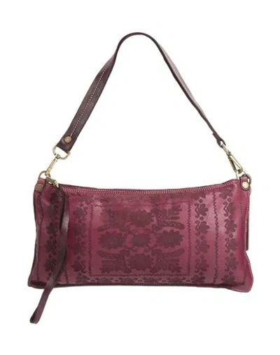Caterina Lucchi Gold Woman Handbag Plum Size - Calfskin In Purple