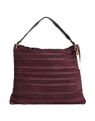 Caterina Lucchi Gold Woman Handbag Plum Size - Calfskin In Purple