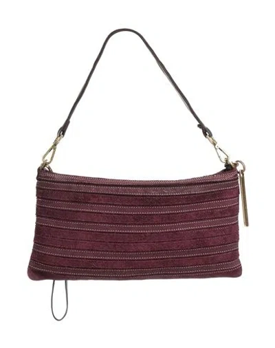 Caterina Lucchi Gold Woman Handbag Plum Size - Cow Leather, Calfskin In Purple
