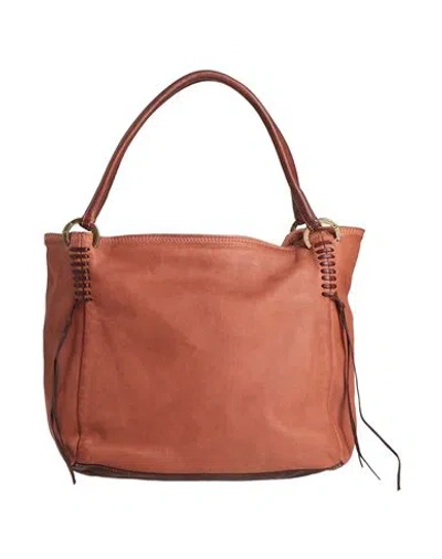 Caterina Lucchi Gold Woman Handbag Rust Size - Calfskin In Brown