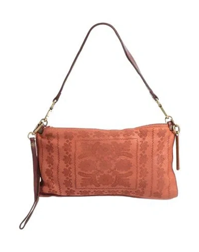 Caterina Lucchi Gold Woman Handbag Rust Size - Calfskin In Orange