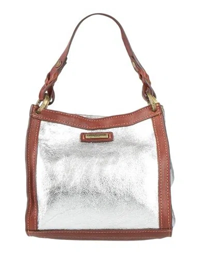 Caterina Lucchi Gold Woman Handbag Silver Size - Calfskin