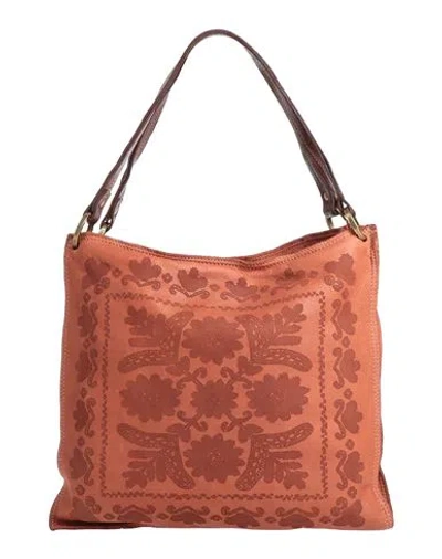 Caterina Lucchi Gold Woman Handbag Tan Size - Calfskin In Pink