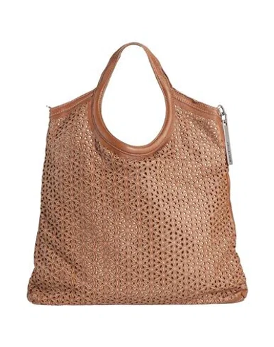 Caterina Lucchi Gold Woman Handbag Tan Size - Cow Leather In Brown