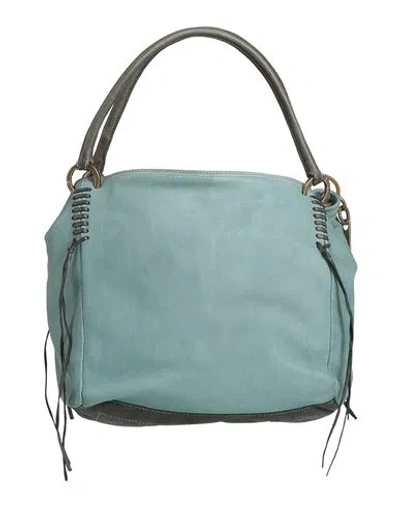 Caterina Lucchi Gold Woman Handbag Turquoise Size - Calfskin In Blue