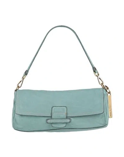 Caterina Lucchi Gold Woman Handbag Turquoise Size - Calfskin In Blue