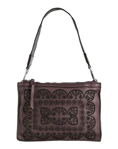 Caterina Lucchi Gold Woman Shoulder Bag Chocolate Brown Size - Leather