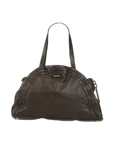 Caterina Lucchi Gold Woman Shoulder Bag Dark Green Size - Calfskin