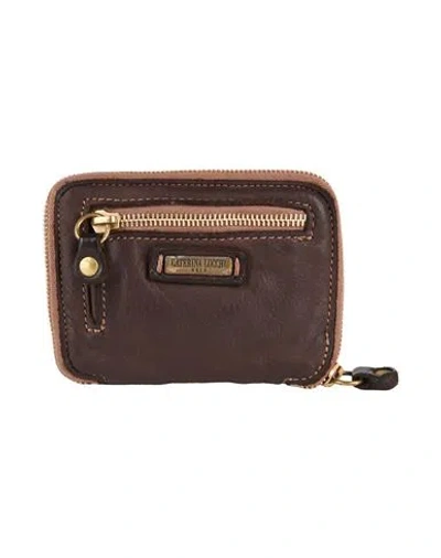 Caterina Lucchi Gold Woman Wallet Dark Brown Size - Calfskin
