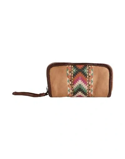 Caterina Lucchi Gold Woman Wallet Sand Size - Calfskin, Cowhide