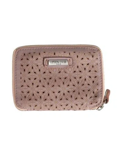 Caterina Lucchi Gold Woman Wallet Taupe Size - Calfskin In Pink