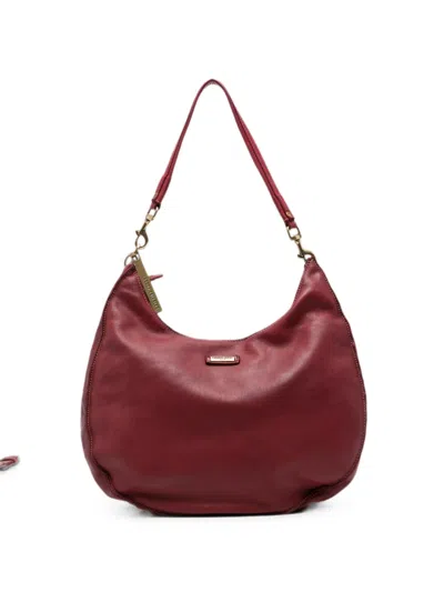 Caterina Lucchi Medium Ludovica Leather Shoulder Bag In Burgundy