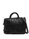 Caterina Lucchi Small Adele Pleated-effect Zipped-top Satchel In Black