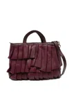 Caterina Lucchi Small Adele Pleated Ruffle Tote Bag In Red