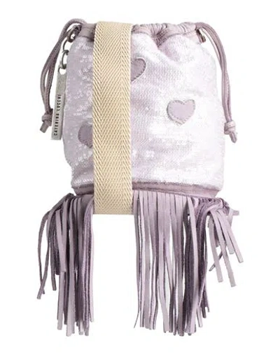 Caterina Lucchi Woman Cross-body Bag Lilac Size - Textile Fibers In White