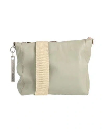 Caterina Lucchi Woman Cross-body Bag Sage Green Size - Cow Leather, Calfskin