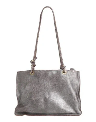 Caterina Lucchi Woman Handbag Gunmetal Size - Cow Leather In Gray