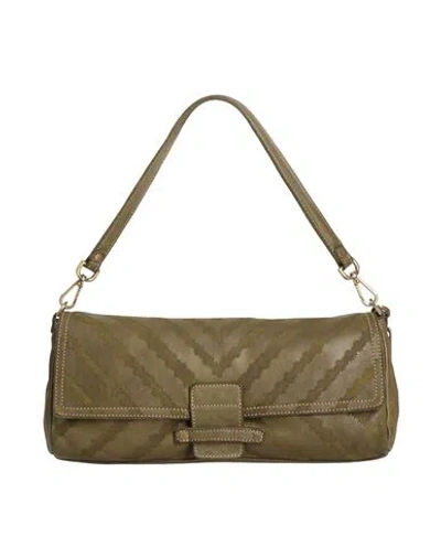 Caterina Lucchi Woman Handbag Military Green Size - Calfskin