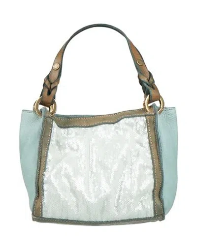 Caterina Lucchi Woman Handbag Pastel Blue Size - Calfskin