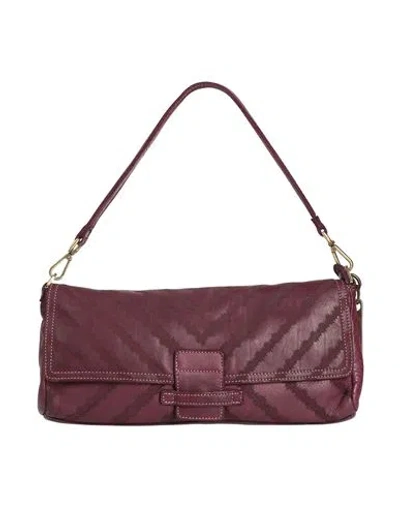 Caterina Lucchi Woman Handbag Plum Size - Calfskin In Purple