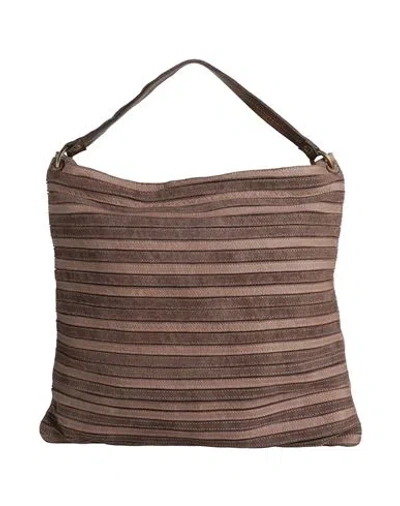 Caterina Lucchi Woman Handbag Taupe Size - Cow Leather In Gray