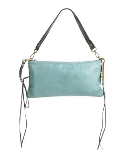 Caterina Lucchi Woman Handbag Turquoise Size - Calfskin, Cowhide In Blue