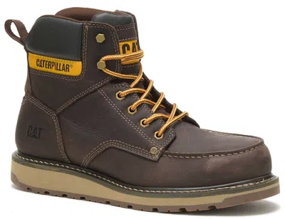 Pre-owned Caterpillar 10.5 Medium - Cat  Calibrate Men Steel Toe Leather Boots - P91418 In Brown