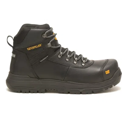 Pre-owned Caterpillar Cat  Pneumatic 2.0 Safety Boots Mens Waterproof Leather Work Shoes In Black