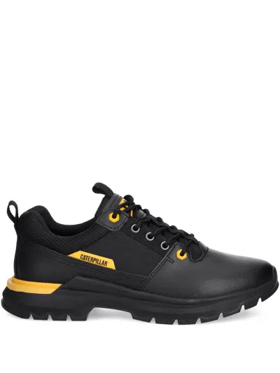 Caterpillar Colorado Leather Mesh Sneakers In Black