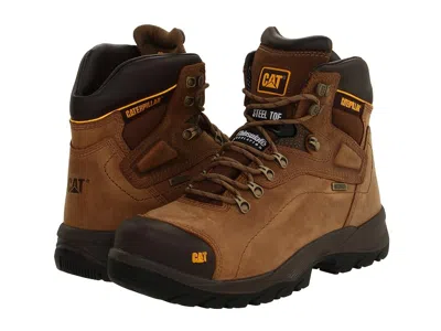 Caterpillar Diagnostic Hi Wp Steel Toe Men's Work Boots Dark Beige: 12 D - Medium In Brown