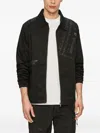 Caterpillar Engineering-print Zipped Shirt Jacket In Black