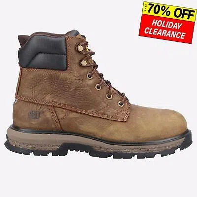 Pre-owned Caterpillar Exposition Mens Work Safety Construction Lace Up Boots Brown In Pyramid