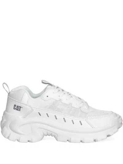 Caterpillar Intruder Lace-up Chunky Sneakers In White