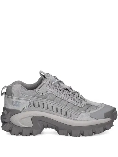 Caterpillar Intruder Quilted-panel Sneakers In Gray