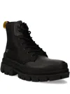 Caterpillar Lace-up Rubber-sole Boots In Black