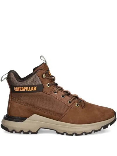 Caterpillar Leather Padded Boots In Brown